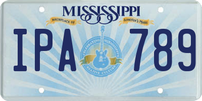 MS license plate IPA789