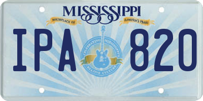 MS license plate IPA820