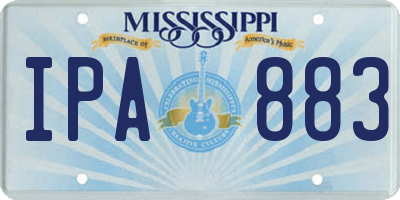 MS license plate IPA883