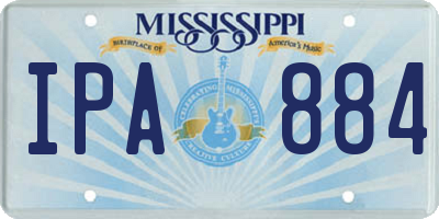 MS license plate IPA884