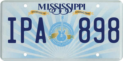 MS license plate IPA898