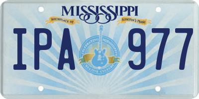 MS license plate IPA977
