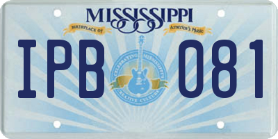MS license plate IPB081