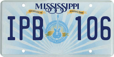 MS license plate IPB106