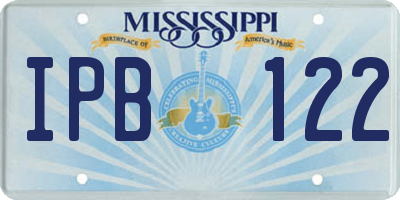 MS license plate IPB122