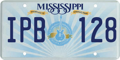 MS license plate IPB128