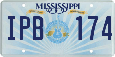 MS license plate IPB174