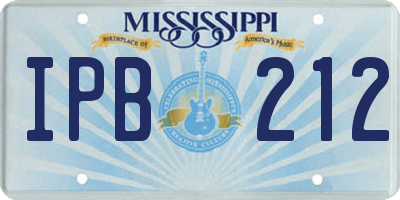 MS license plate IPB212