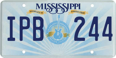MS license plate IPB244