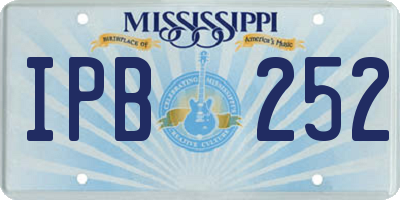 MS license plate IPB252