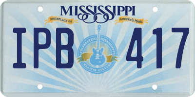 MS license plate IPB417
