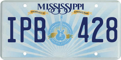 MS license plate IPB428