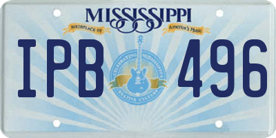 MS license plate IPB496