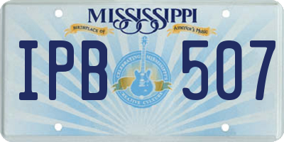 MS license plate IPB507