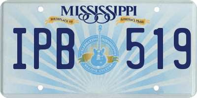 MS license plate IPB519
