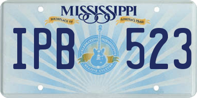 MS license plate IPB523