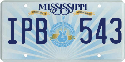MS license plate IPB543
