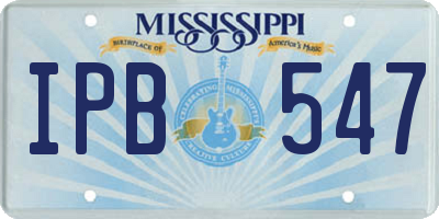 MS license plate IPB547