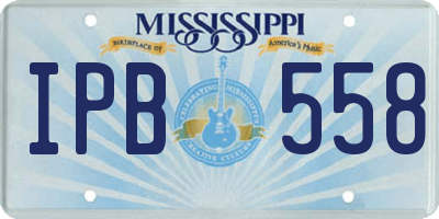 MS license plate IPB558