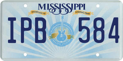 MS license plate IPB584