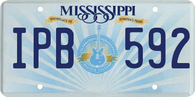 MS license plate IPB592