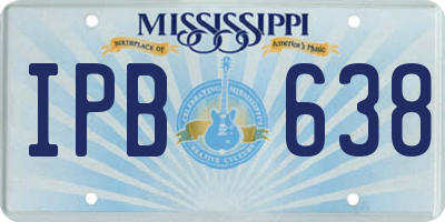 MS license plate IPB638
