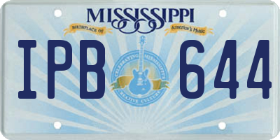 MS license plate IPB644