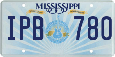 MS license plate IPB780
