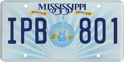 MS license plate IPB801