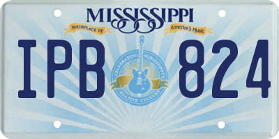 MS license plate IPB824