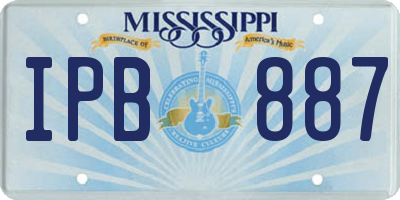 MS license plate IPB887