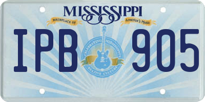 MS license plate IPB905