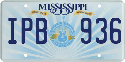 MS license plate IPB936