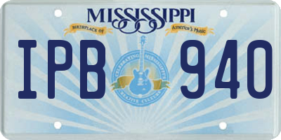 MS license plate IPB940