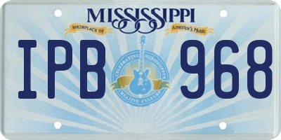 MS license plate IPB968