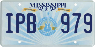 MS license plate IPB979