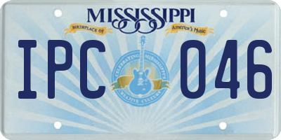 MS license plate IPC046