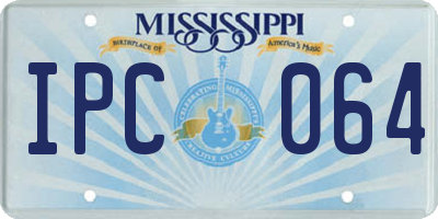 MS license plate IPC064