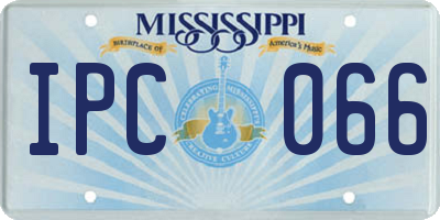 MS license plate IPC066