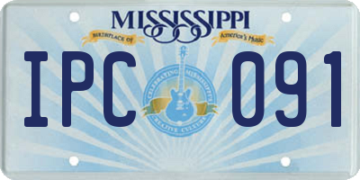 MS license plate IPC091