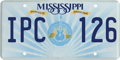 MS license plate IPC126