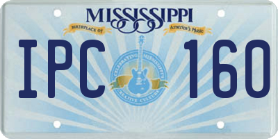 MS license plate IPC160