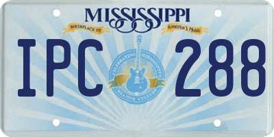 MS license plate IPC288