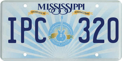 MS license plate IPC320