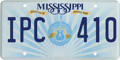 MS license plate IPC410