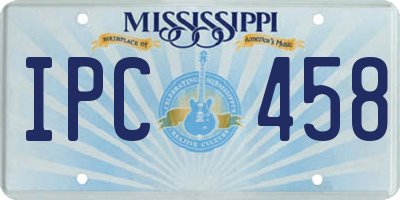 MS license plate IPC458