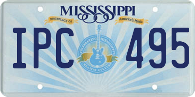 MS license plate IPC495