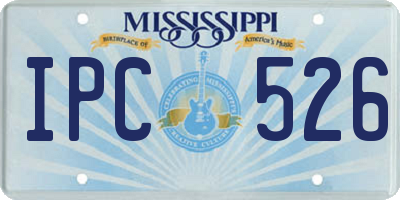 MS license plate IPC526