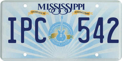MS license plate IPC542