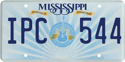 MS license plate IPC544